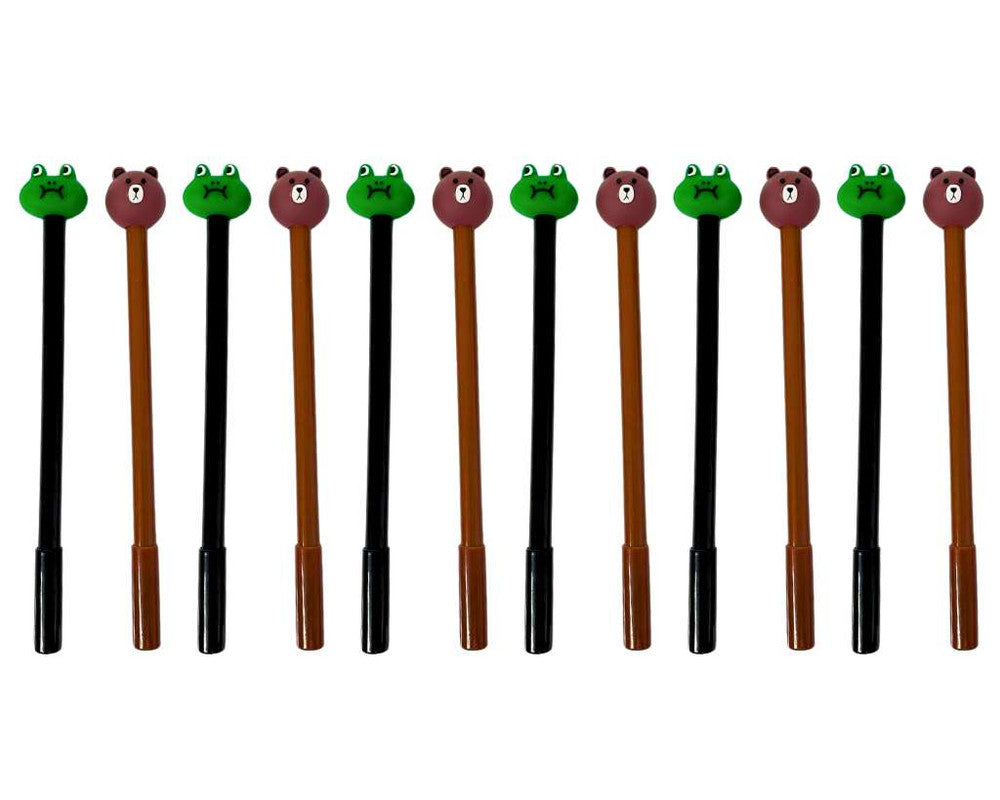 FROG AND BEAR PENS - Set of 12