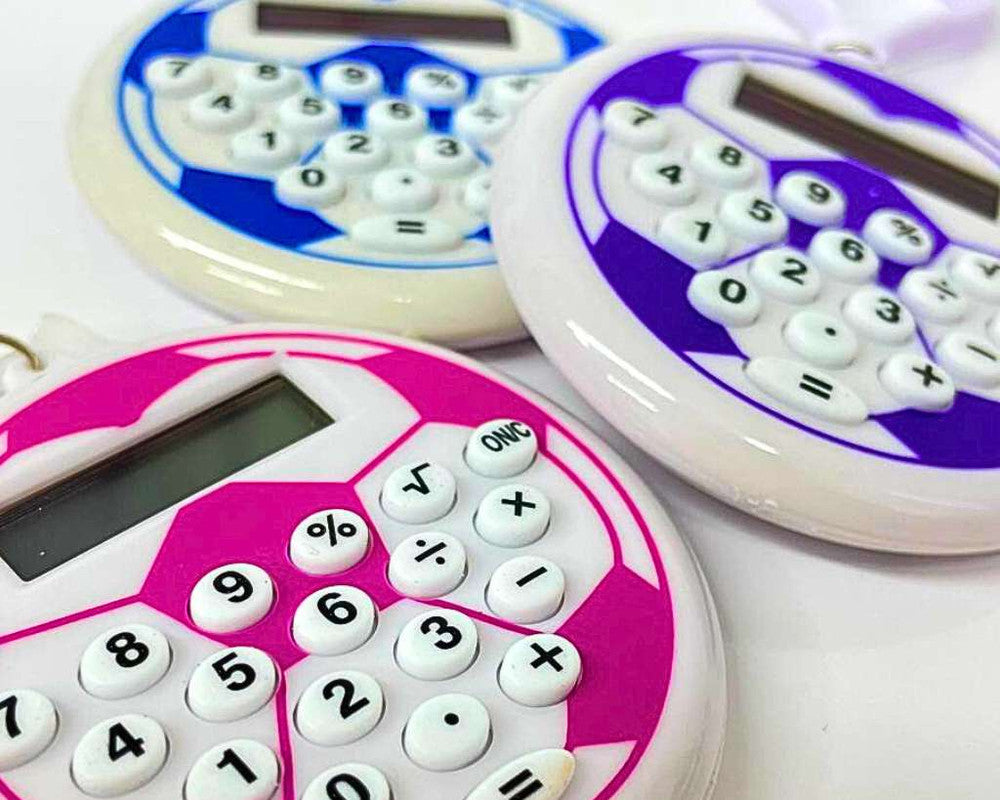 COLORED KEYCHAIN CAR BALL CALCULATOR - Set of 12