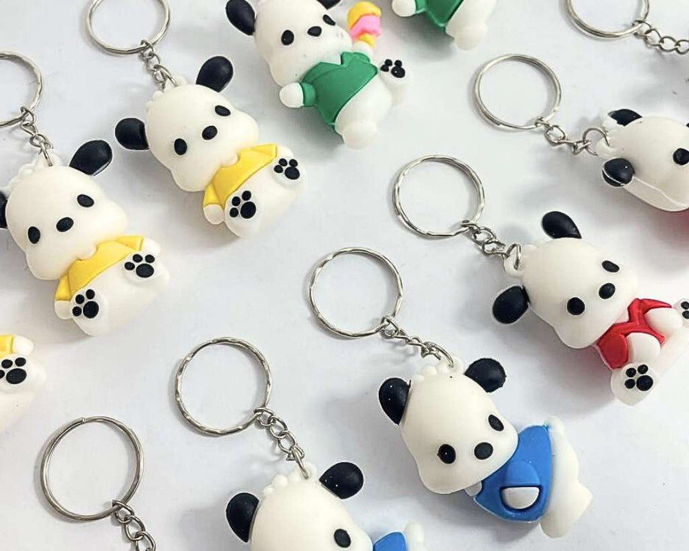 WHITE DOG WITH ICE CREAM KEYCHAIN – Set of 12