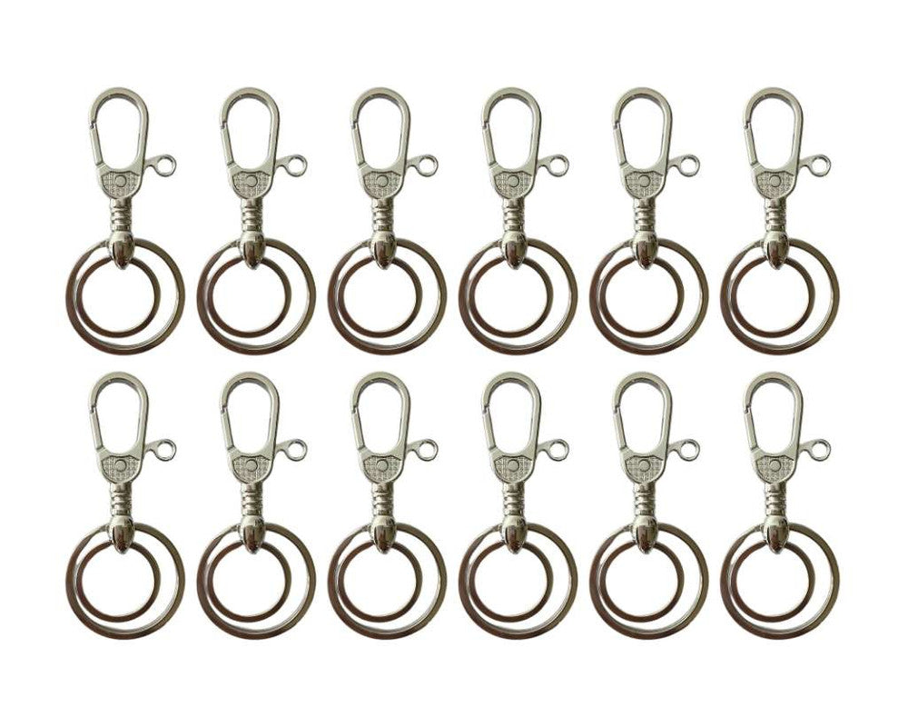 SILVER STAINLESS STEEL KEYCHAIN PLAIN – Set of  12