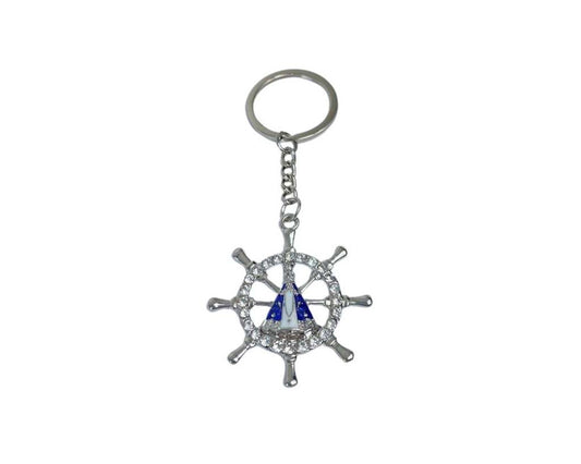 SILVER KEYCHAIN RUDDER O. LADY APPARITIONS – Set of 12